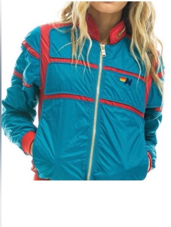 Aviator Nation Jackets & Blazers - Aviator Nation Teal and Red Colorblock Bomber Jacket